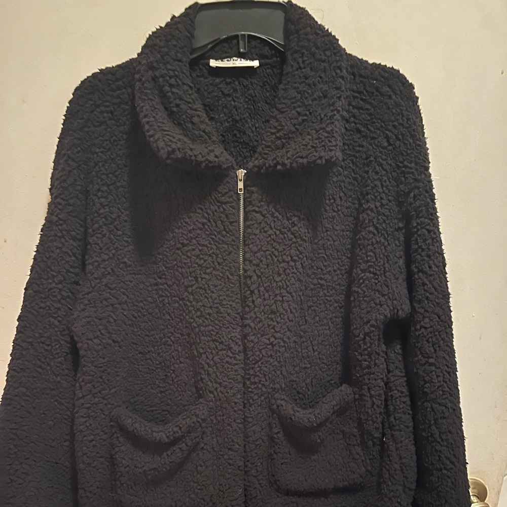 Cozy Black Teddy Jacket